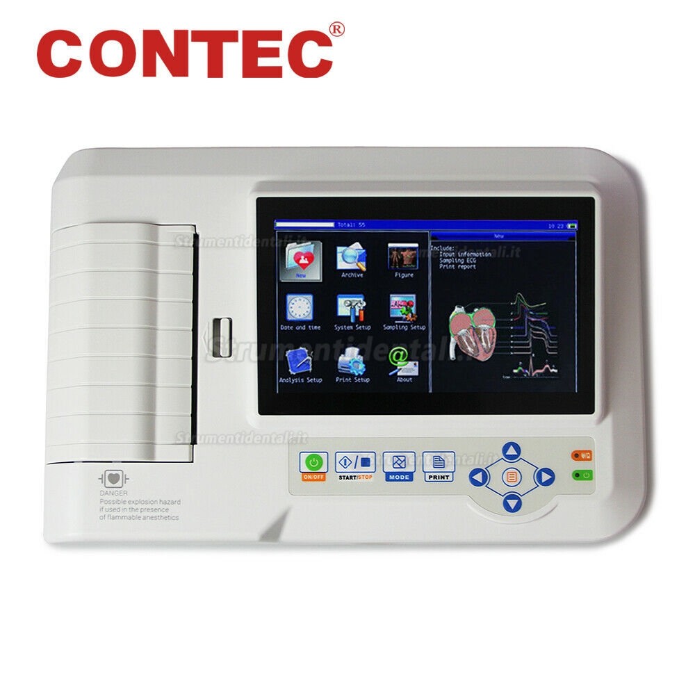 COMTEC® ECG-600G monitore elettrocardiografo numérique 3/6 canali